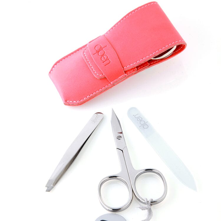 Alpen 3-Piece Manicure Set with Leather Flap Case, Premium Manicure Set Alpen