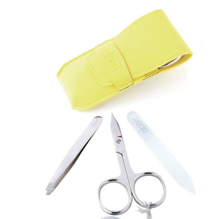 Alpen 3-Piece Manicure Set with Leather Flap Case, Premium Manicure Set Alpen