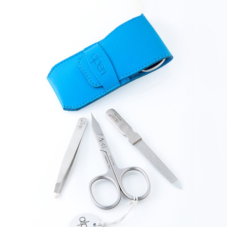 Alpen 3-Piece Manicure Set with Leather Flap Case Manicure Set Alpen