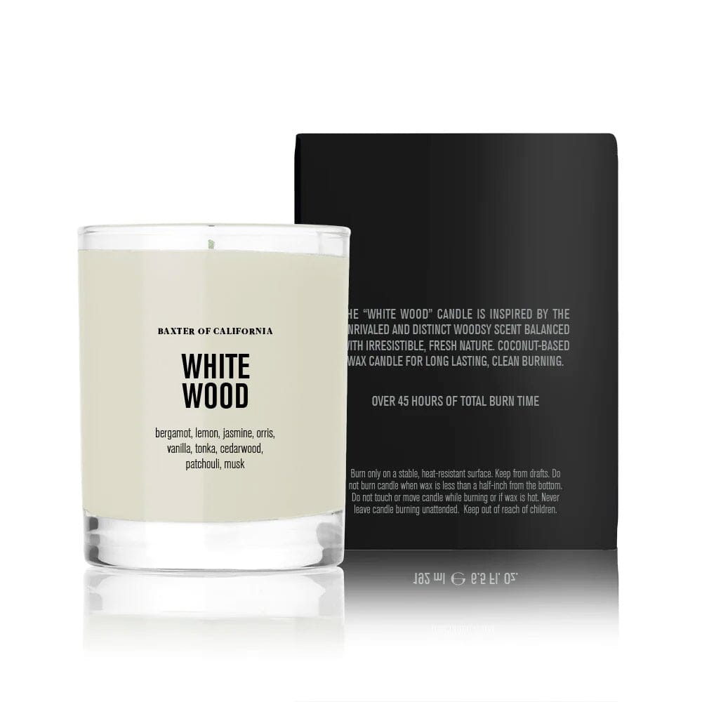 Baxter of California White Wood Soy Wax Candle Candle Baxter of California