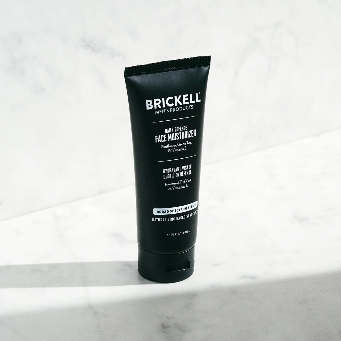 Brickell Men's Daily Defense Face Moisturizer with SPF 20 for Men Face Moisturizer and Toner Brickell