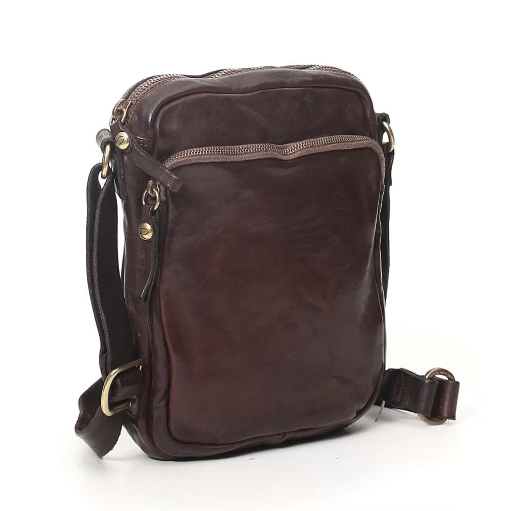 Campomaggi Sambuco Leather Crossbody Bag, Small Leather Messenger Bag Campomaggi
