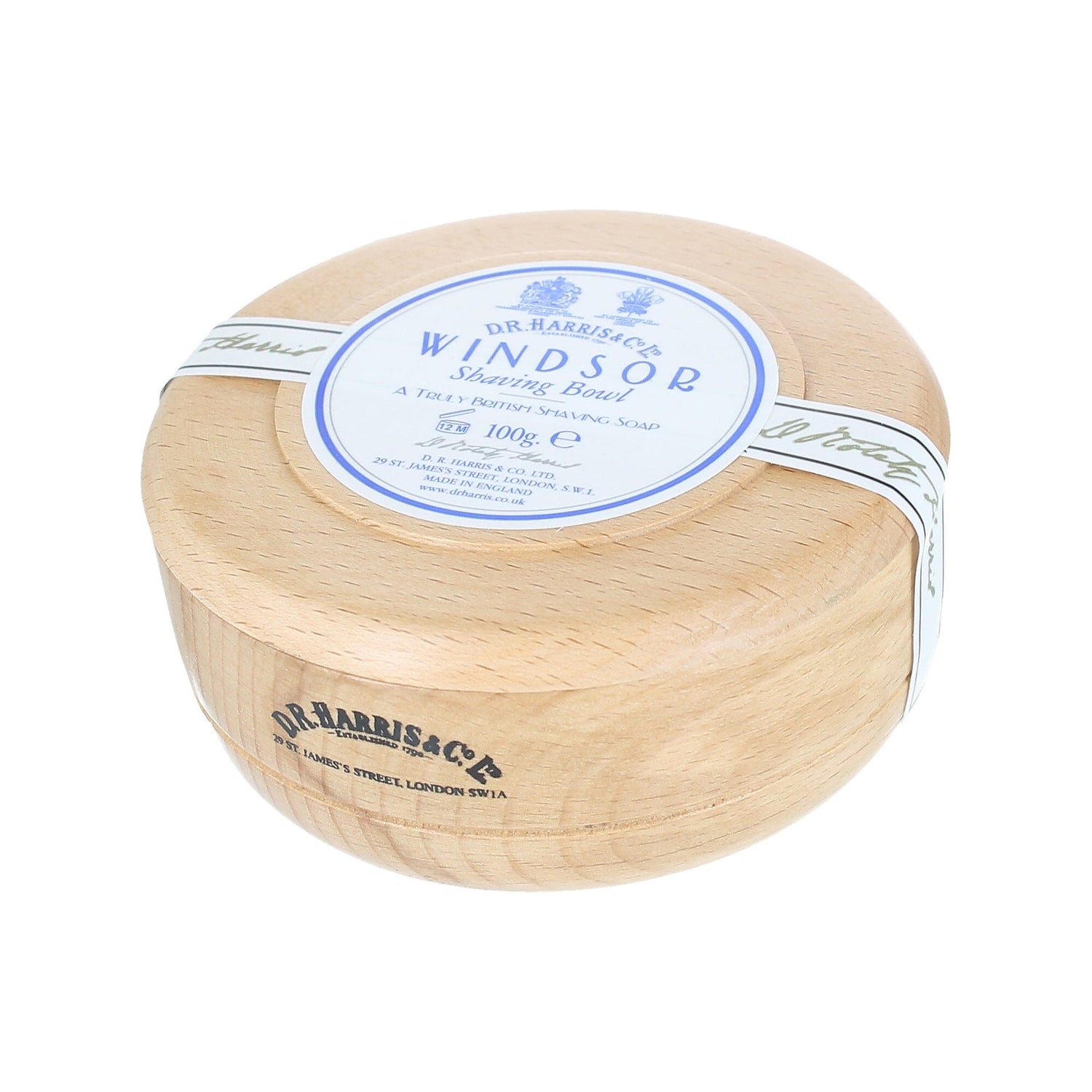 D.R. Harris Windsor Shaving Soap in Beech Wood Bowl Shaving Soap D.R. Harris & Co