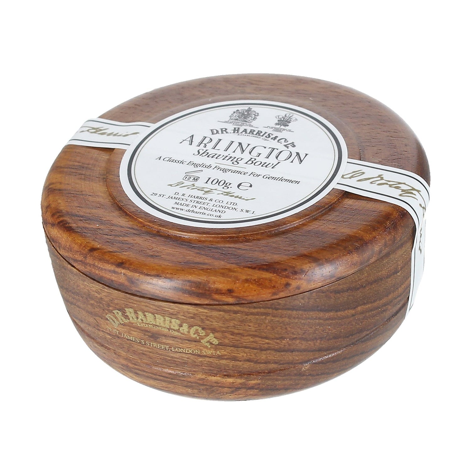 D.R. Harris Arlington Shaving Soap in Mahogany Colour Wood Bowl Shaving Soap D.R. Harris & Co