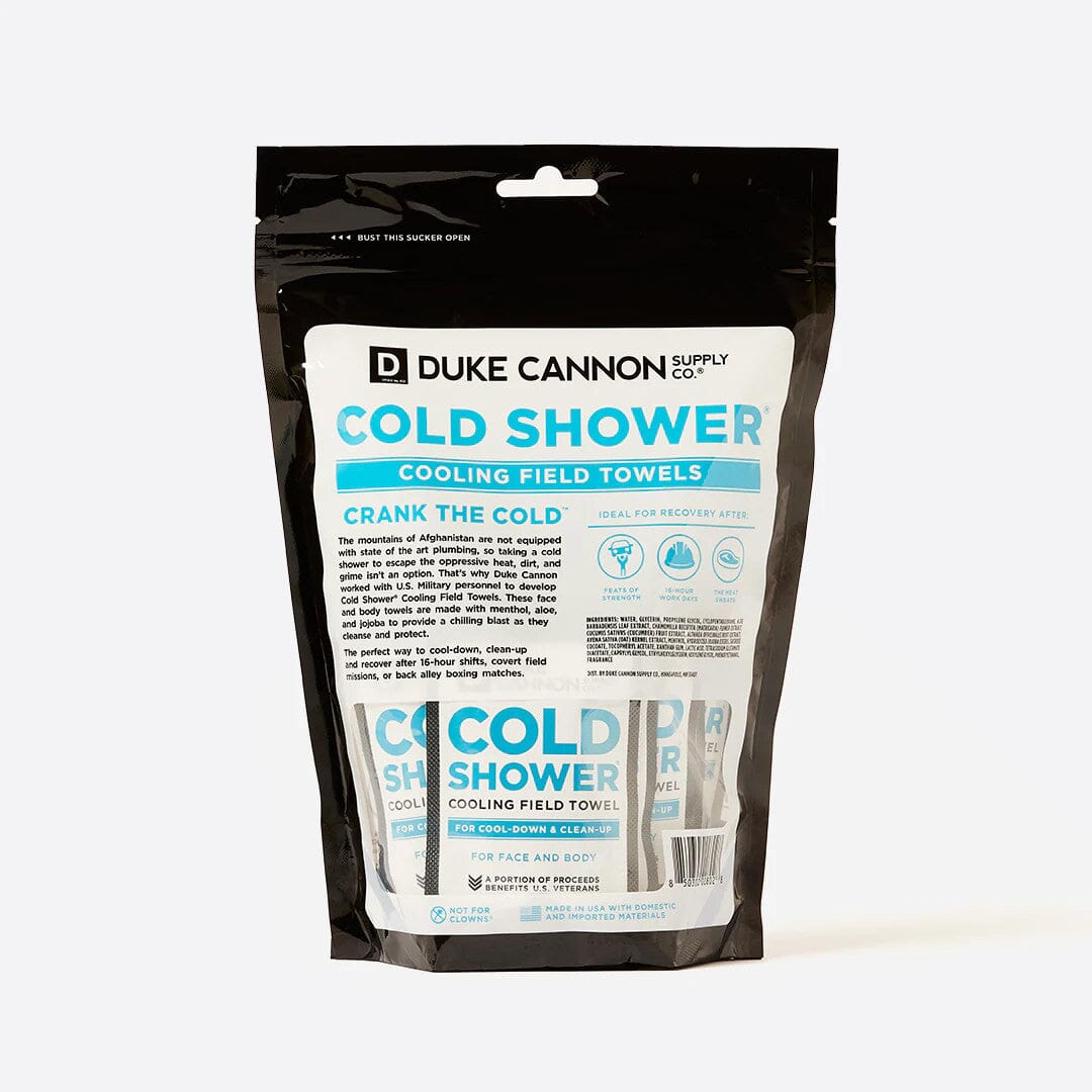 Duke Cannon Supply Co. Cold Shower Field Towels Multipack Pouch Shower Sheet Duke Cannon Supply Co