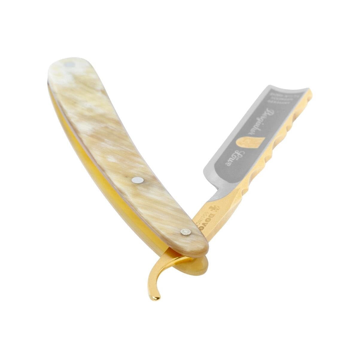 DOVO “Bergischer Löwe” Spanish Point Straight Razor 6/8”, Horn Scales Straight Razor DOVO