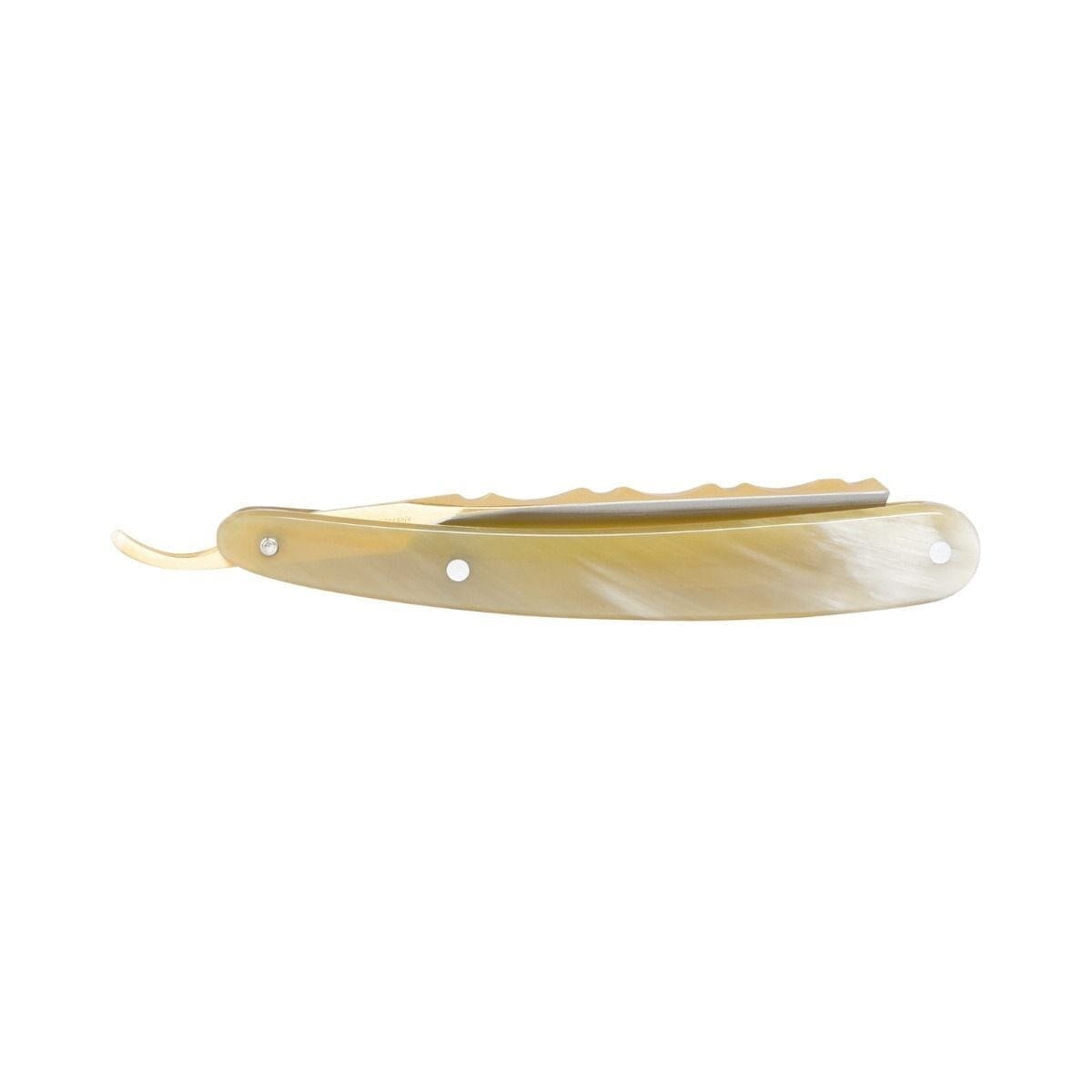 DOVO “Bergischer Löwe” Spanish Point Straight Razor 6/8”, Horn Scales Straight Razor DOVO