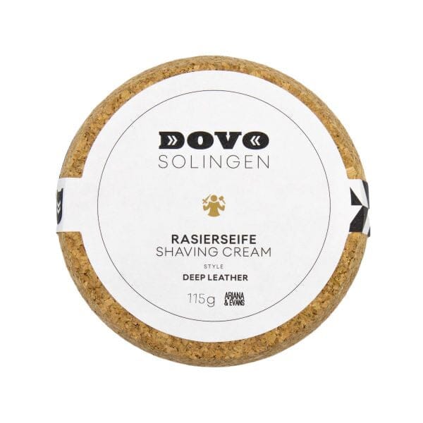 DOVO Deep Leather Shaving Soap with Stone Bowl Shaving Soap DOVO