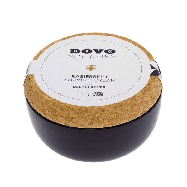 DOVO Deep Leather Shaving Soap with Stone Bowl Shaving Soap DOVO