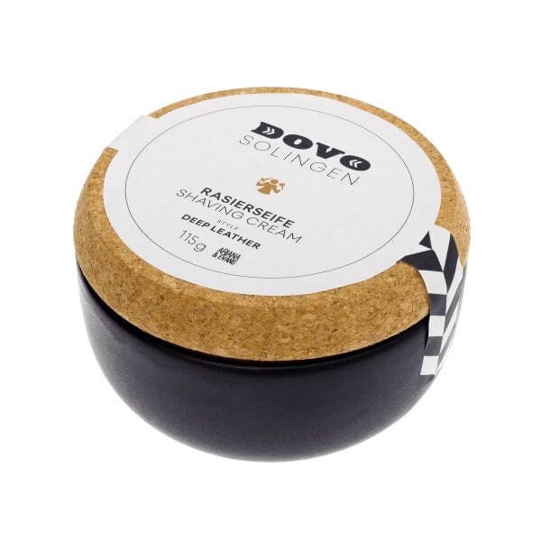 DOVO Deep Leather Shaving Soap with Stone Bowl Shaving Soap DOVO