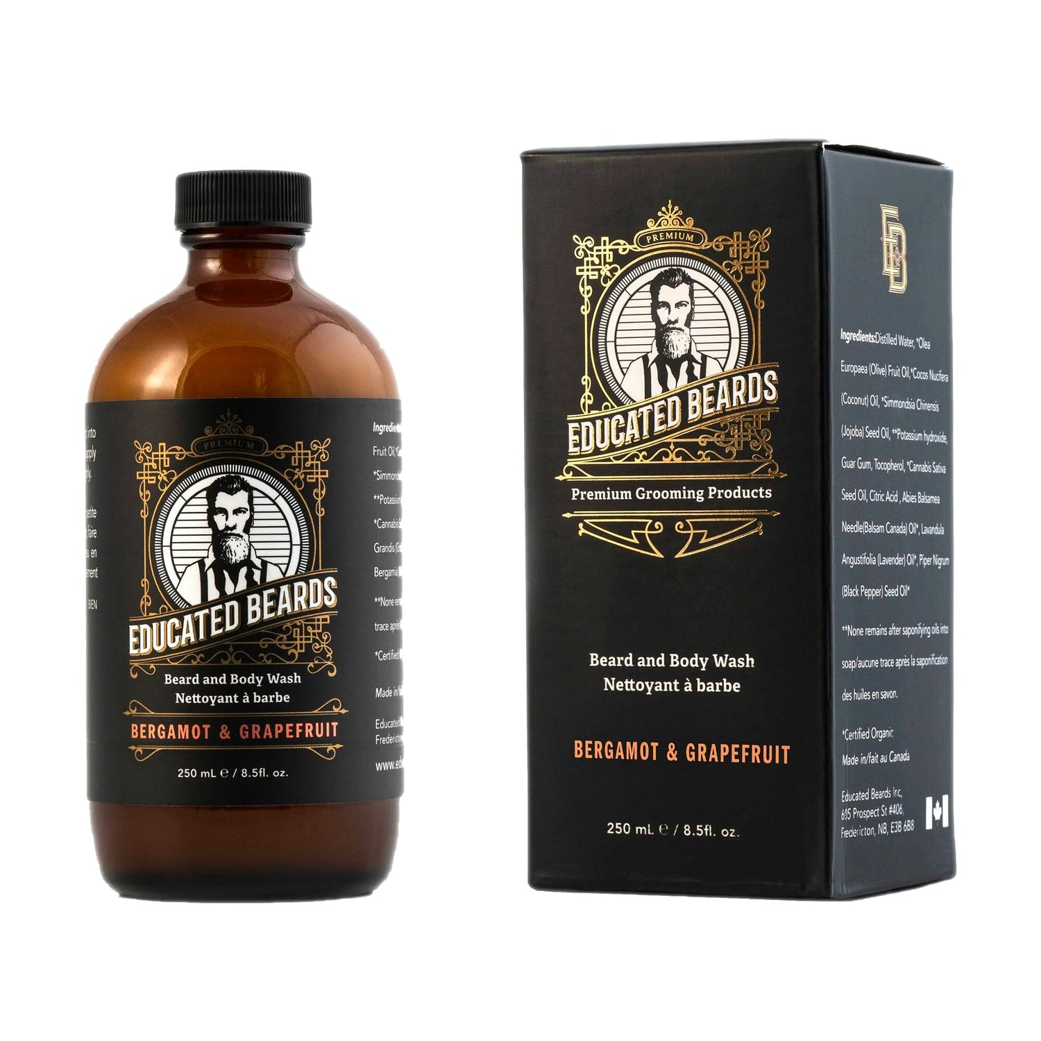 Educated Beards Beard and Body Wash Beard Wash Educated Beards Bergamot & Grapefruit