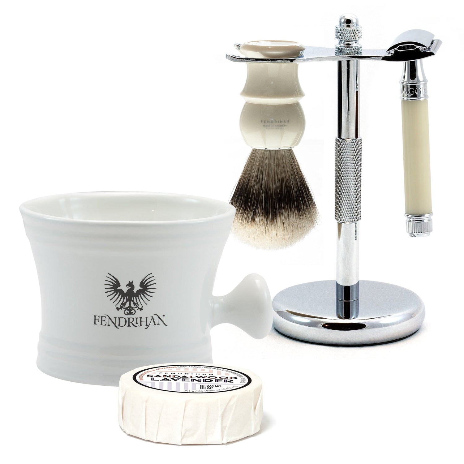 5-piece Wet Shaving Set with Edwin Jagger Classic Razor, Save $30 Shaving Kit Fendrihan