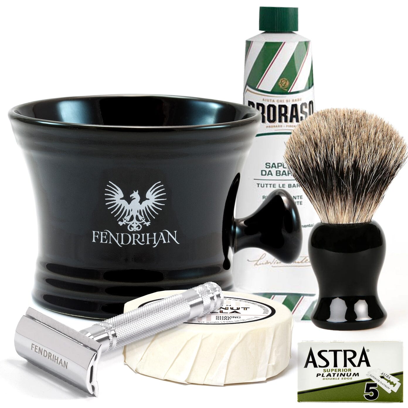 Born to Shave Gift Set, Save $20 Shaving Kit Fendrihan Black Coconut & Vanilla