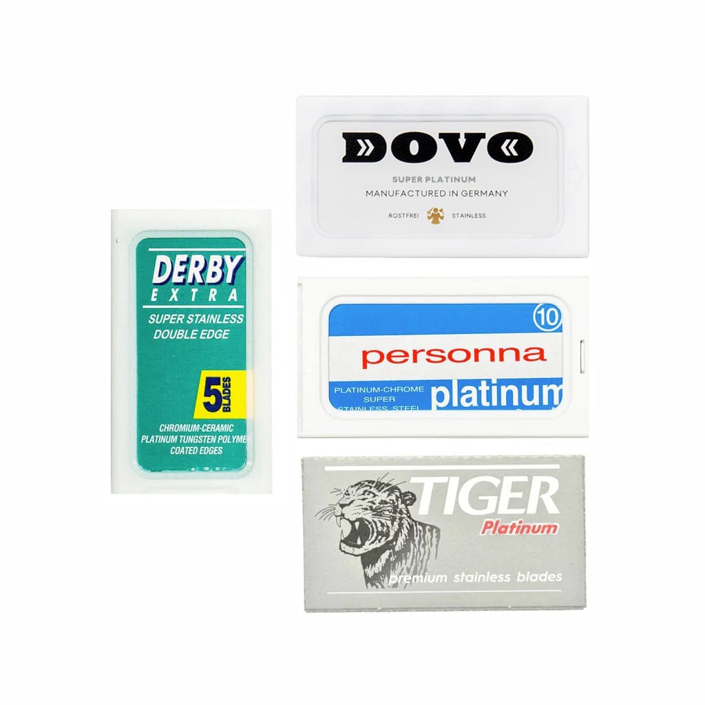40pc Razor Blade Sampler: Personna, Derby, DOVO and Tiger Platinum Razor Blades Fendrihan