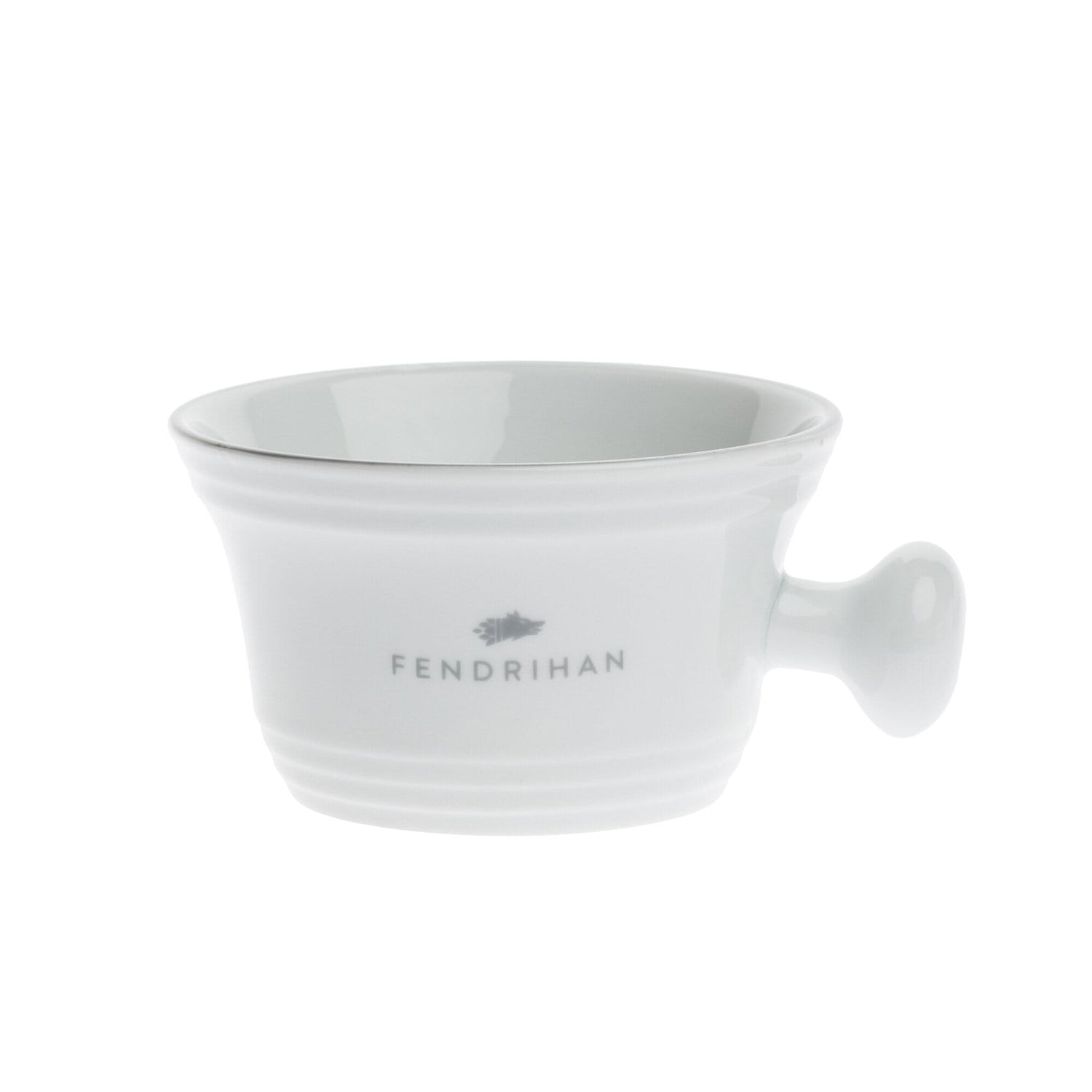 Scratch and Dent Fendrihan Fendrihan Porcelain Shaving Mug, Grey (Faded Hand-Painted Rim, Minor Surface Imperfections))