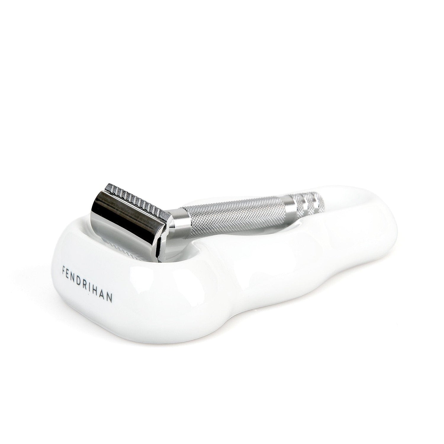 Scratch and Dent Fendrihan Fendrihan Porcelain Safety Razor Holder, Light Blue (Minor Chips Underneath/Rough Bottom)