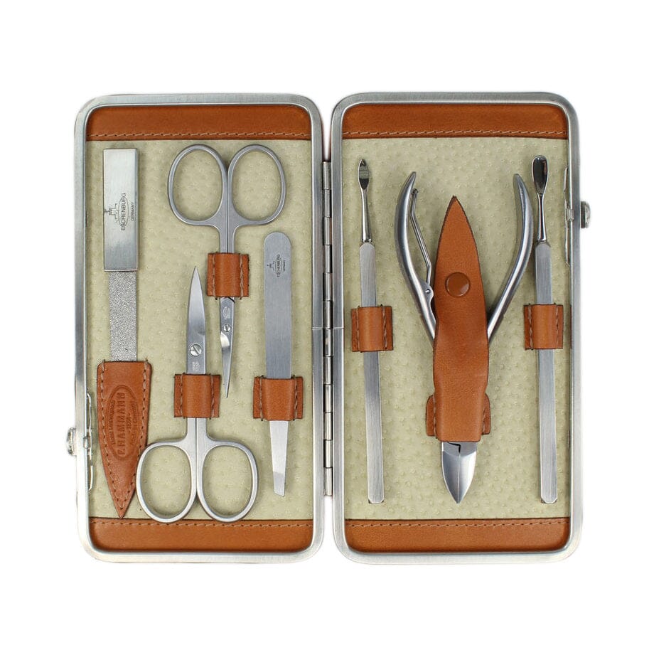 F. Hammann 7-Piece Stainless Steel Manicure Set with Leather Case Manicure Set F. Hammann