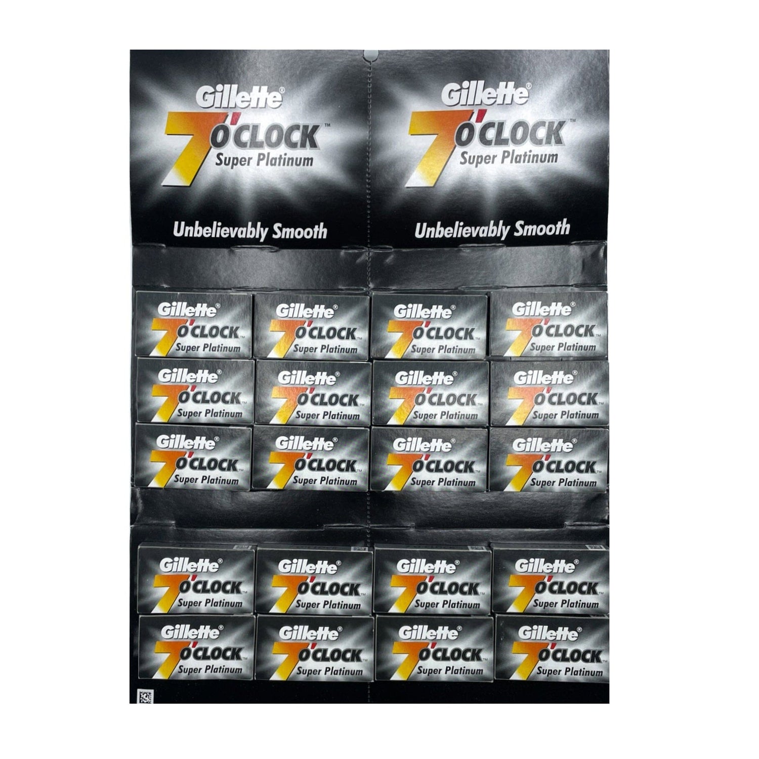 Gillette 7 O'Clock Super Platinum Black Double Edge Safety Razor Blades Razor Blades Gillette 100 Blade Pack