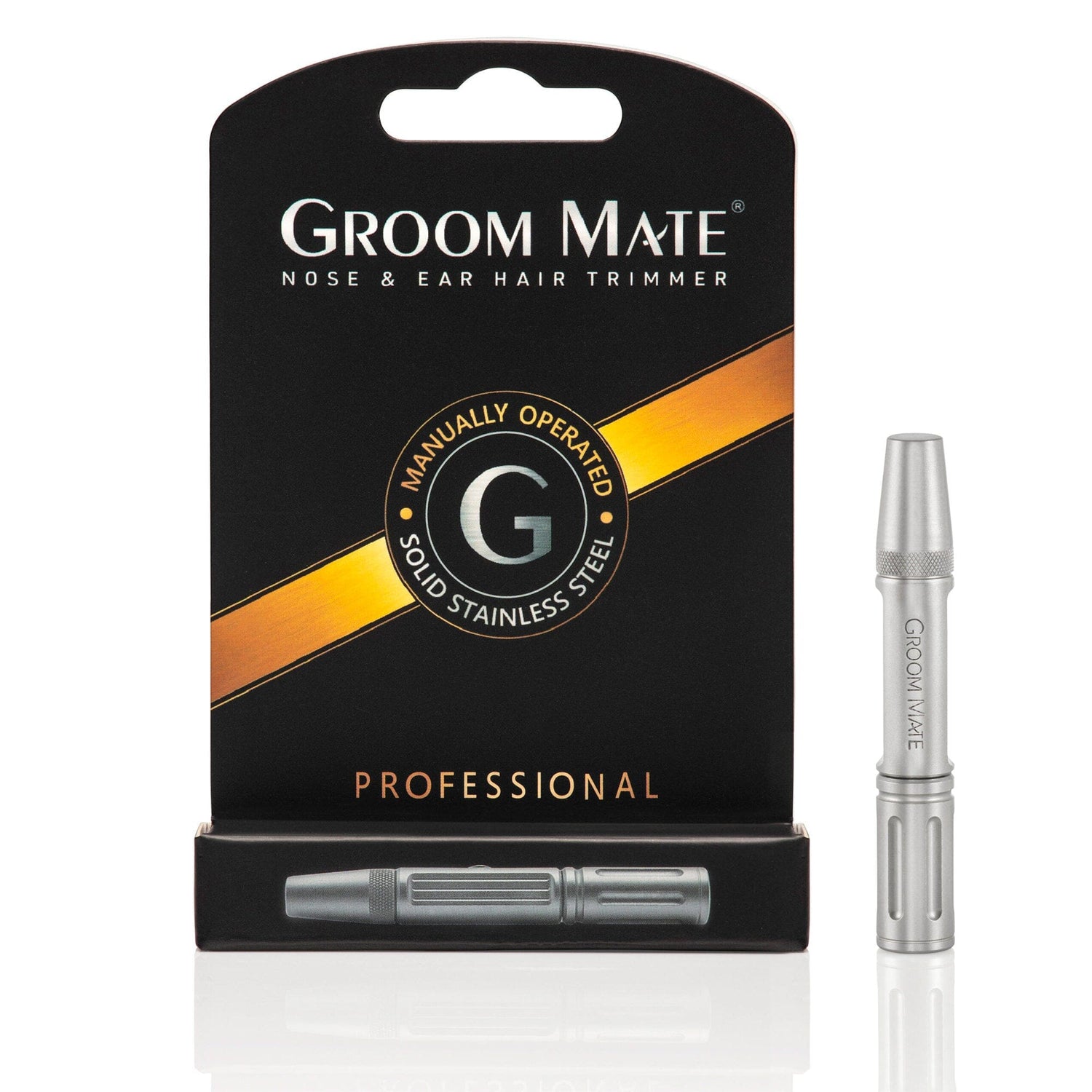 Groom Mate Professional Nose & Ear Hair Trimmer, Manually Operated Nose Hair Trimmer Groom Mate
