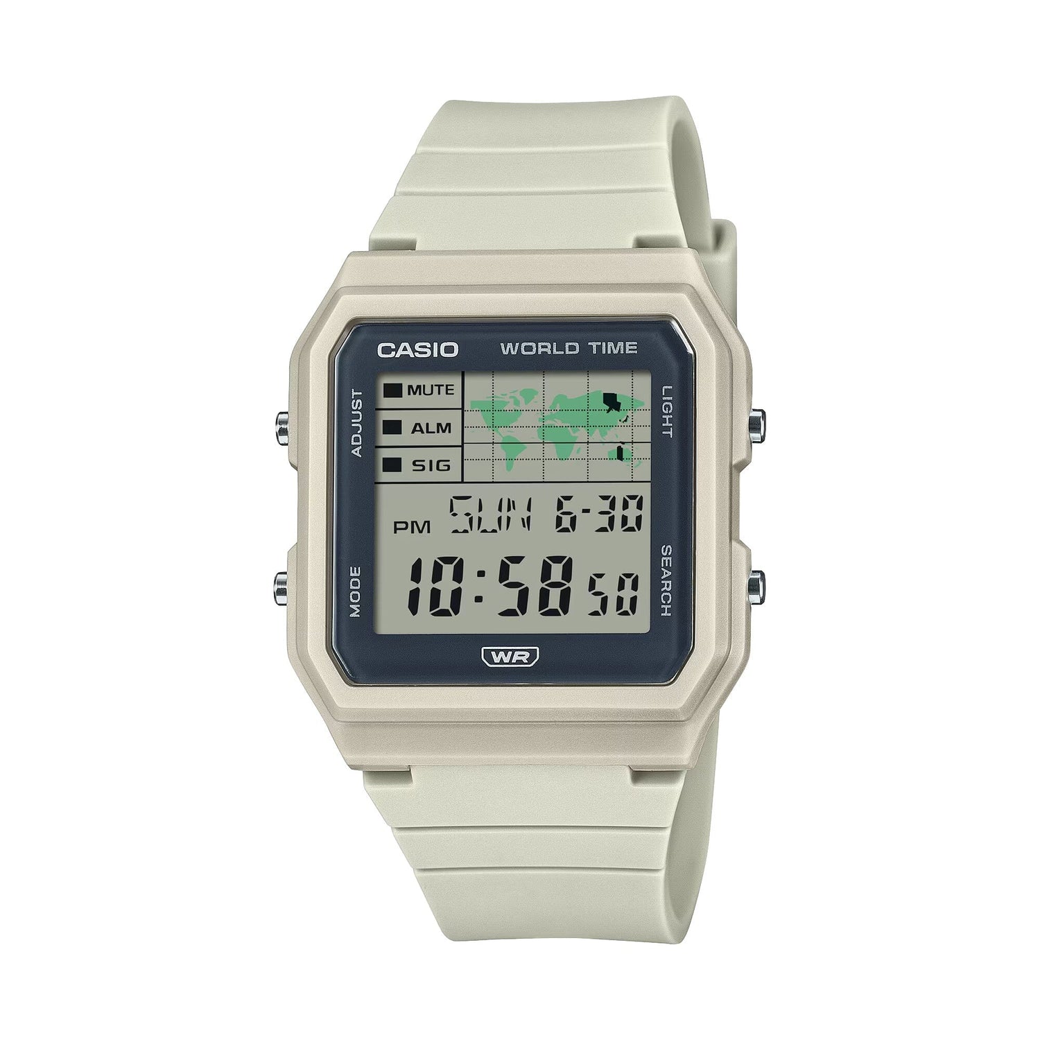 CASIO POP LF-30W World Map Digital Watch Watch Casio Beige