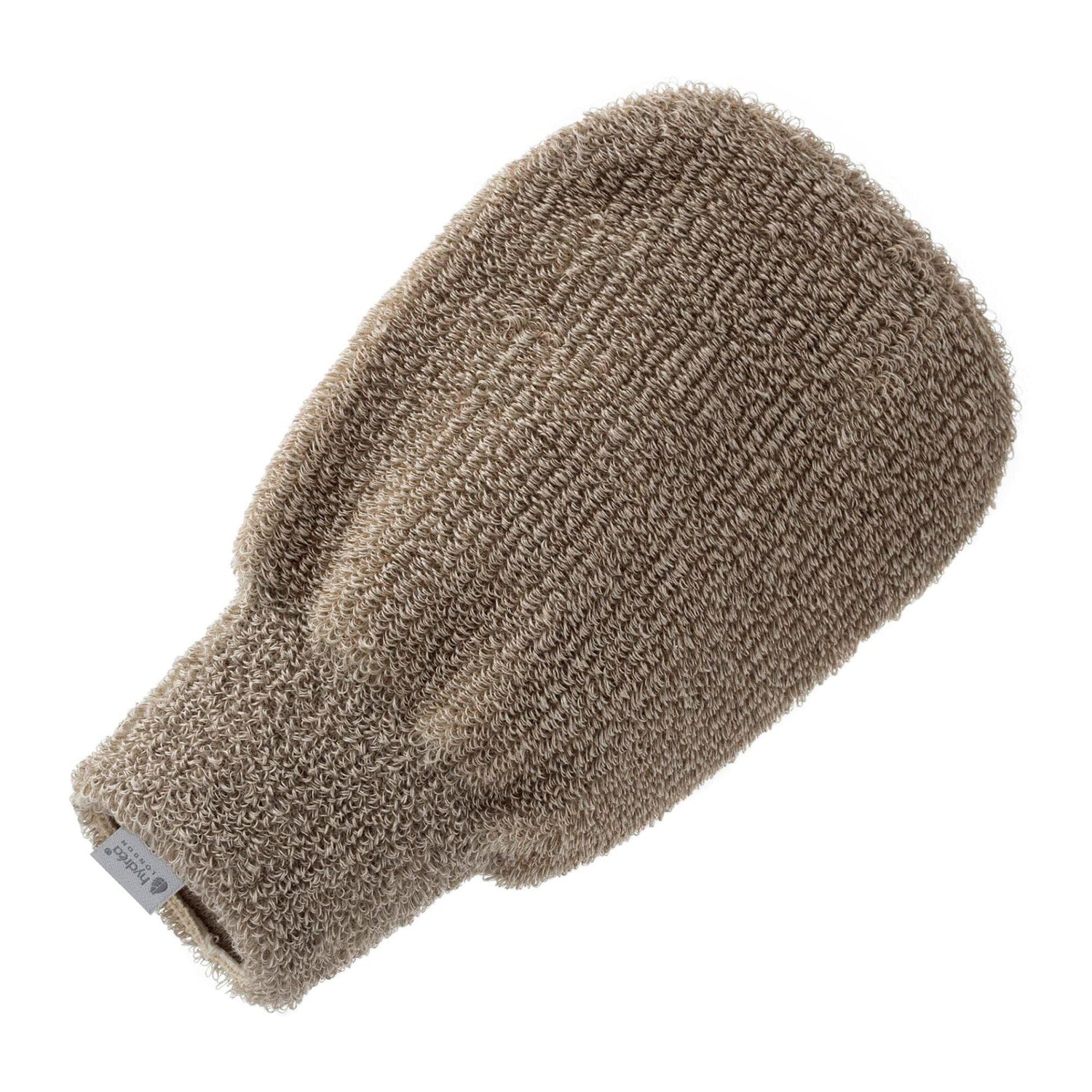 Hydrea London Copper and Linen Spa Mitt Body Exfoliating Mitt The Natural Sea Sponge Co