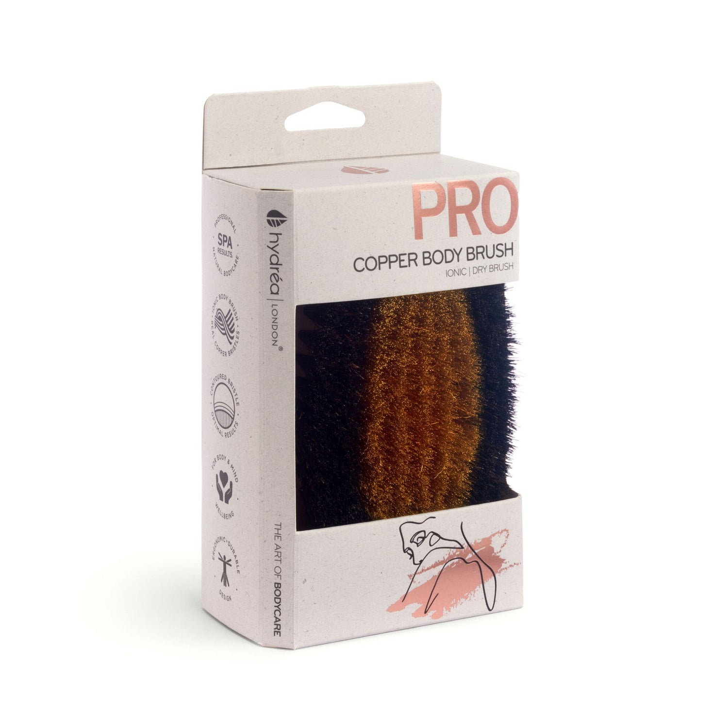 Hydrea London Iconic Dry Body Brush Copper Glow Body Brush The Natural Sea Sponge Co