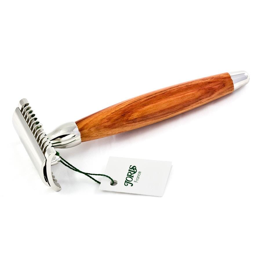 Scratch and Dent Fendrihan Joris Palladium Plated Classic Double-Edge Safety Razor, Rosewood Handle (Open Box)