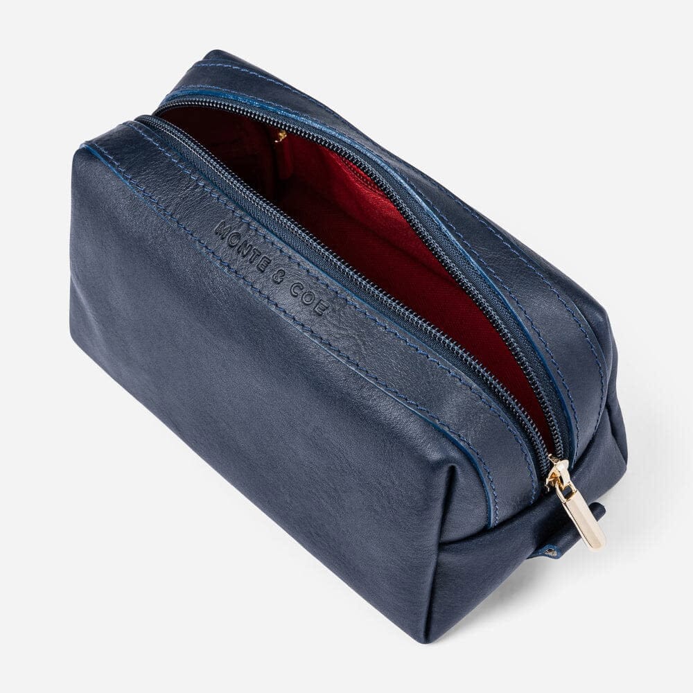 monte & coe Leather Travel Kit Toiletry Bag monte & coe