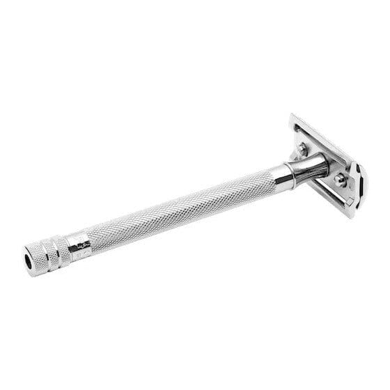 Merkur Unisex Long Handle Double Edge Safety Razor with 10 Blades Double Edge Safety Razor Merkur