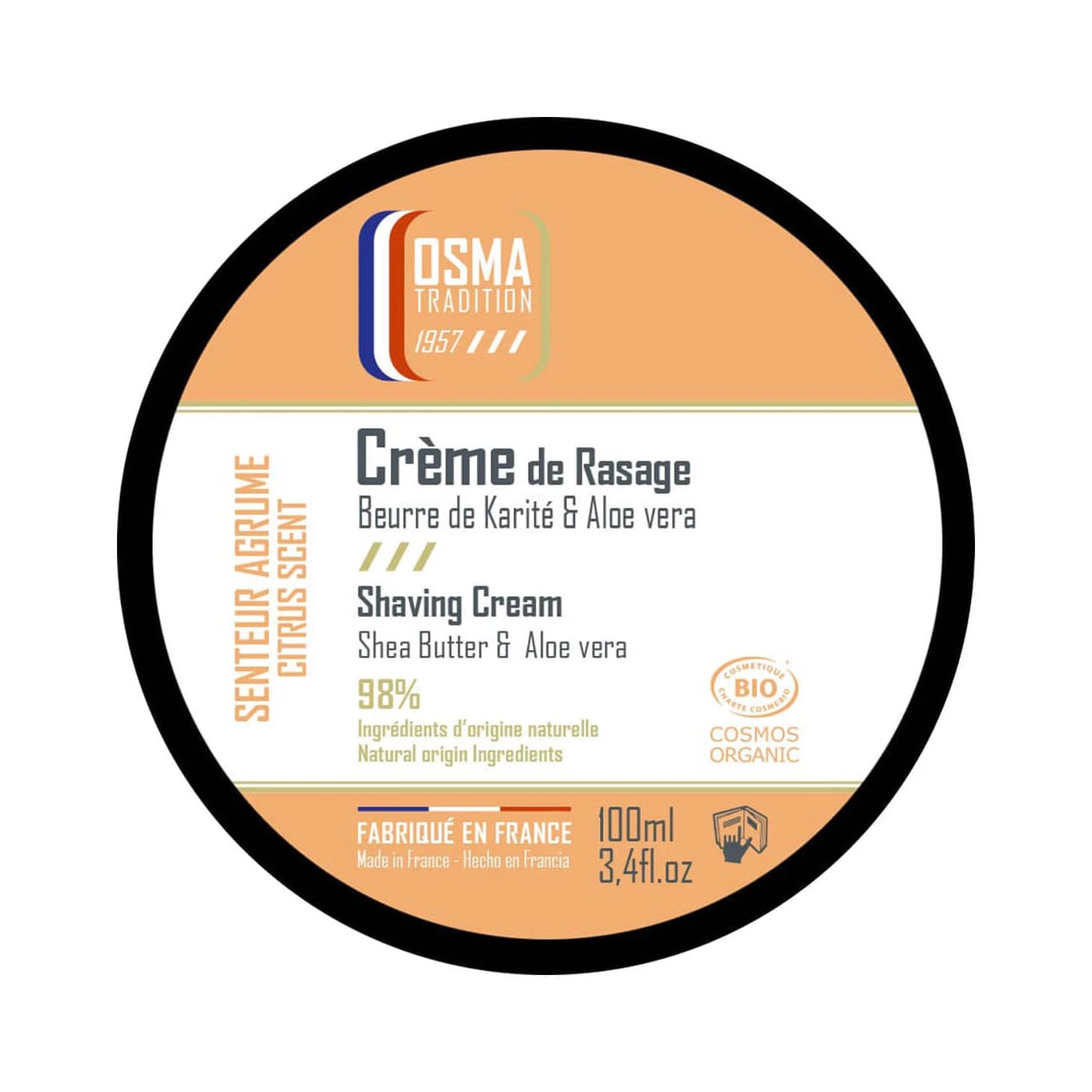 Osma Cosmos Organic Shaving Cream Shaving Cream Laboratoires Osma Citrus