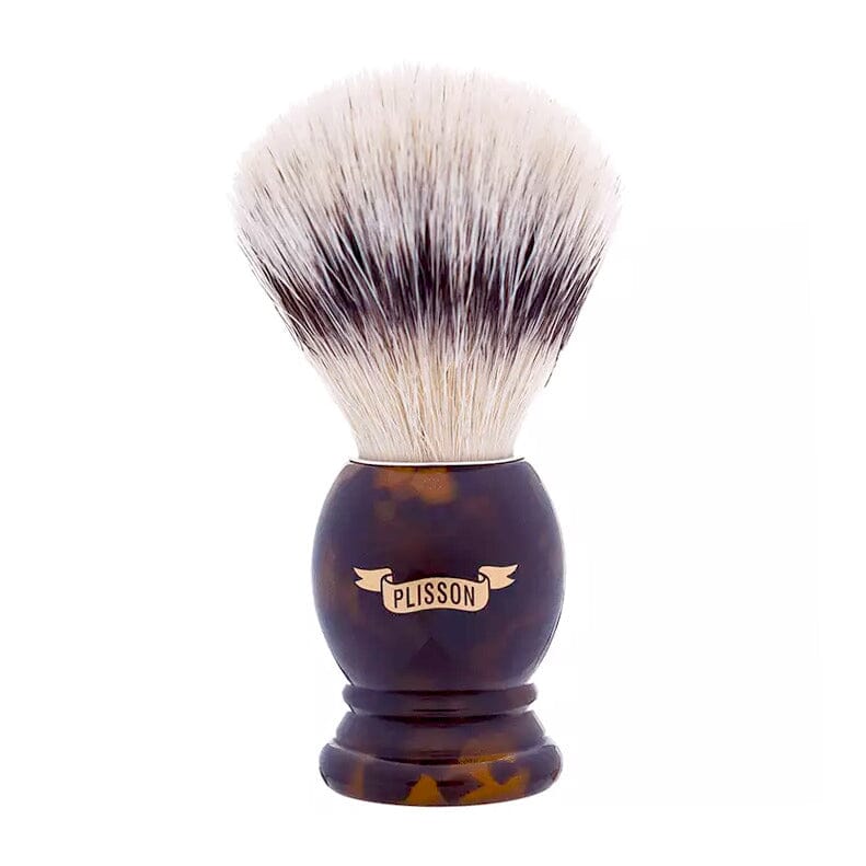Plisson High Mountain White Fiber Shaving Brush, Faux Tortoise Handle, Size 12 Shaving Brush Plisson - Joris