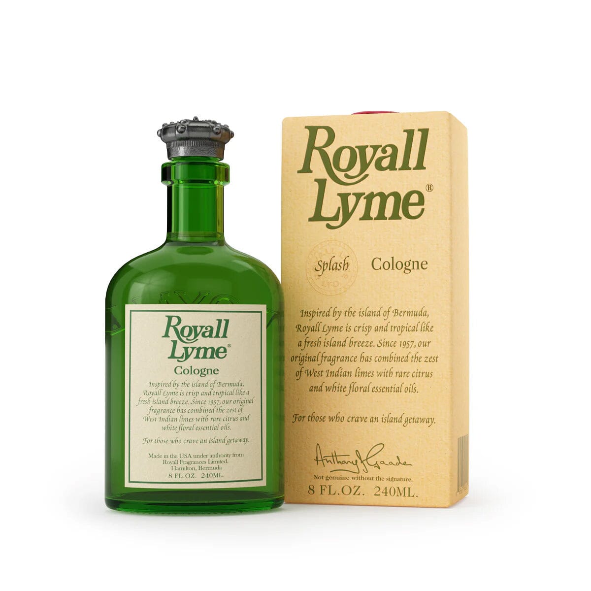 Royall Lyme Cologne, 8 oz Splash Aftershave Royall Lyme Bermuda