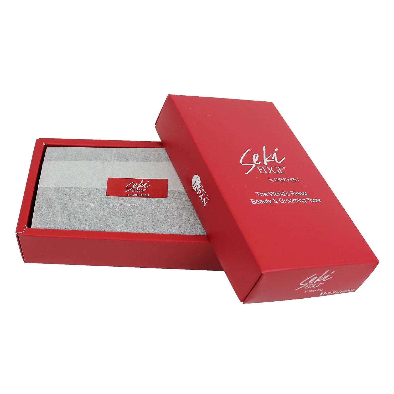 Seki Edge Craftsman 2-Piece Luxury Grooming Kit, Black Leather Zip Case Manicure Set Seki Edge