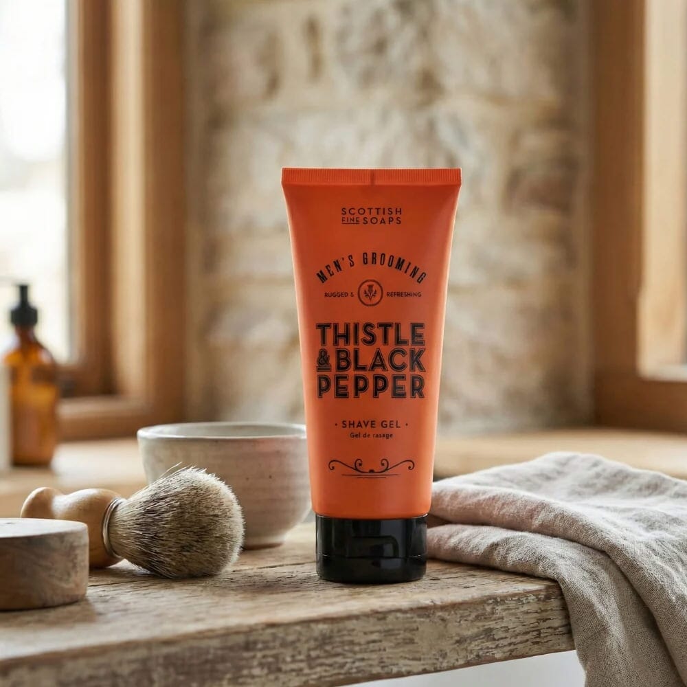 Scottish Fine Soaps Thistle & Black Pepper Shave Gel Shave Cream Scottish Fine Soaps