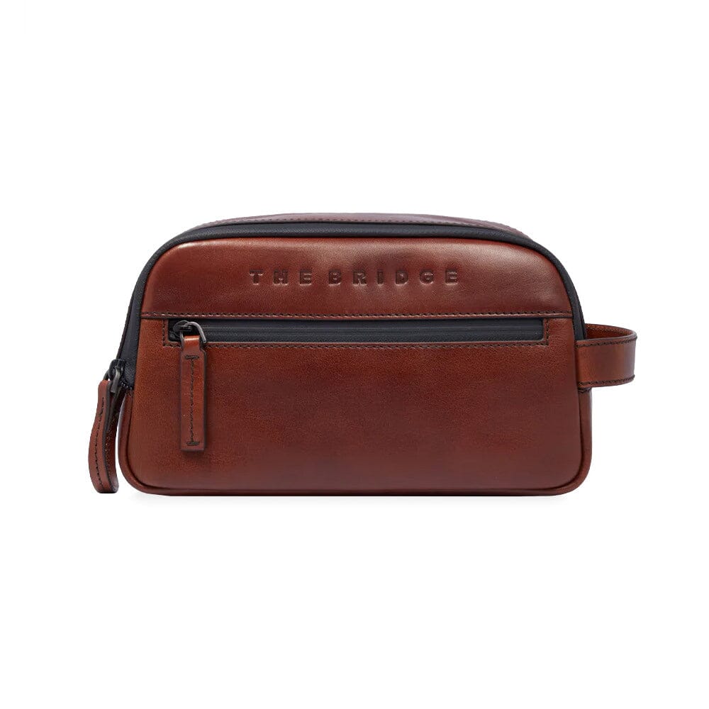 The Bridge Damiano Leather Toiletry Bag Toiletry Bag The Bridge Brown