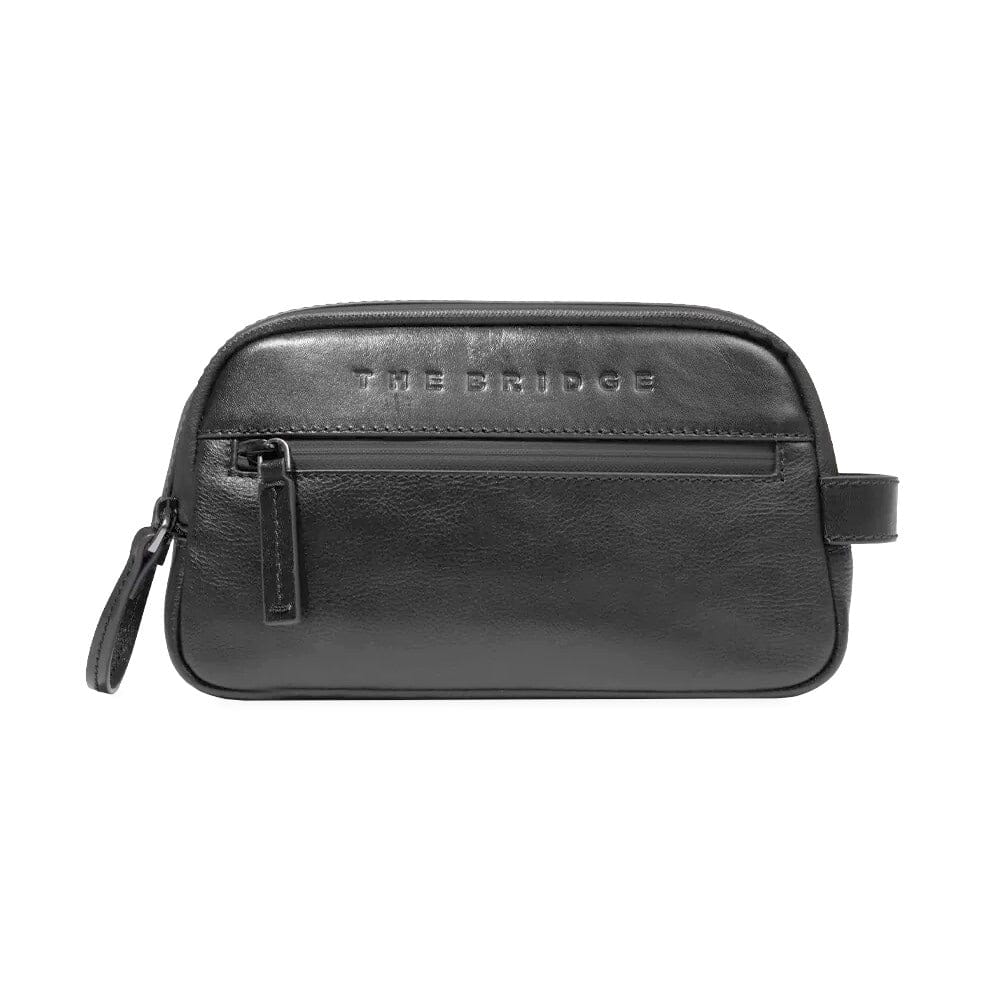 The Bridge Damiano Leather Toiletry Bag Toiletry Bag The Bridge Black