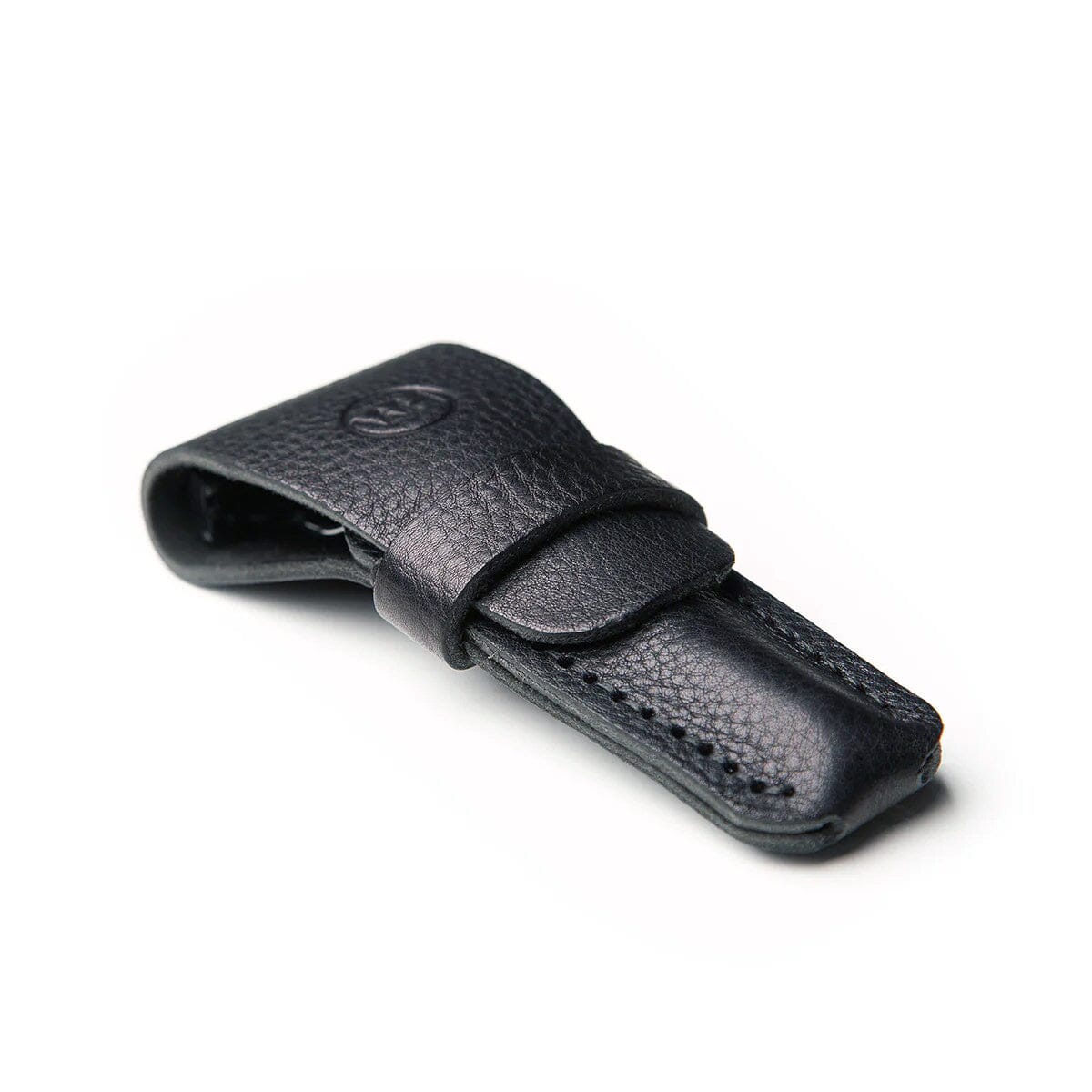 Wilde & Harte Mid-Size Leather Pouch Razor Case Wilde & Harte Black