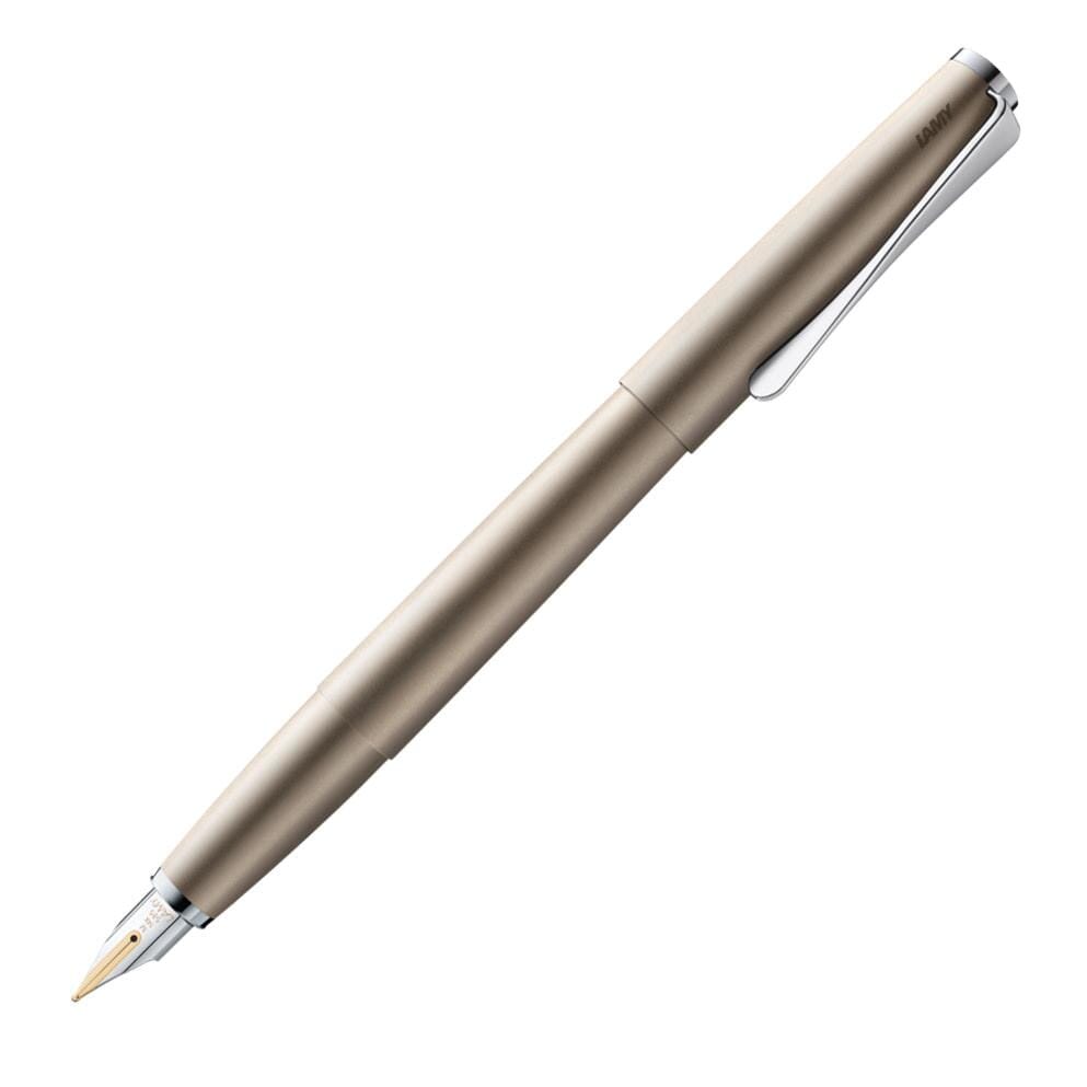 Scratch and Dent Fendrihan LAMY Studio Fountain Pen, Palladium with 14k Gold Tip (Minor Tarnishing on Barrel)