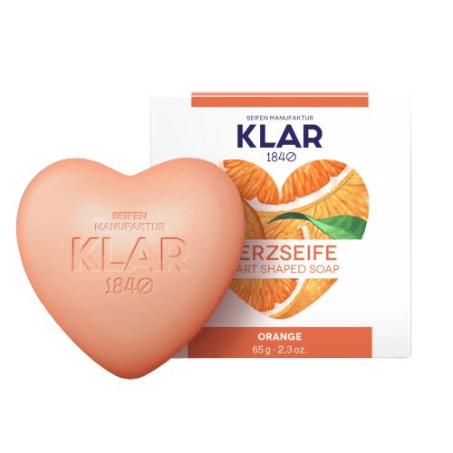 Scratch and Dent Fendrihan Klar's Heart-Shaped Orange Soap, Hand Size (Chipped Soap)