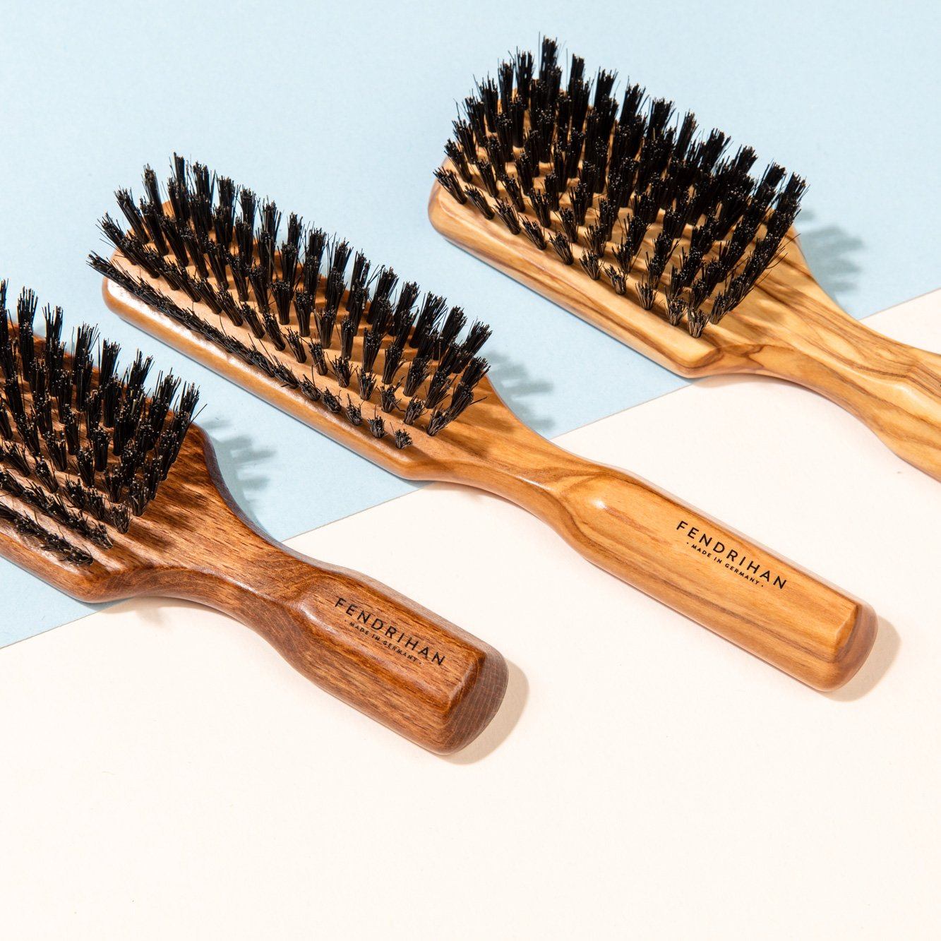 5 Row Olivewood Hairbrush with Boar Bristles - Made in Germany Hair Brush Fendrihan