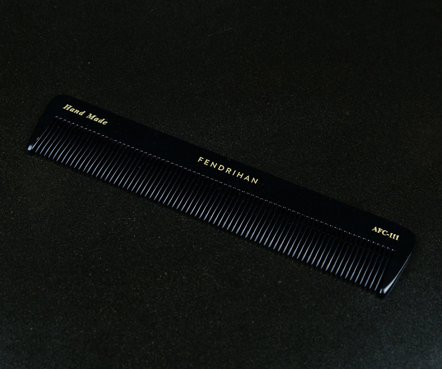 Fendrihan Hand-Finished Fine-Tooth Pocket Comb, Black Comb Fendrihan