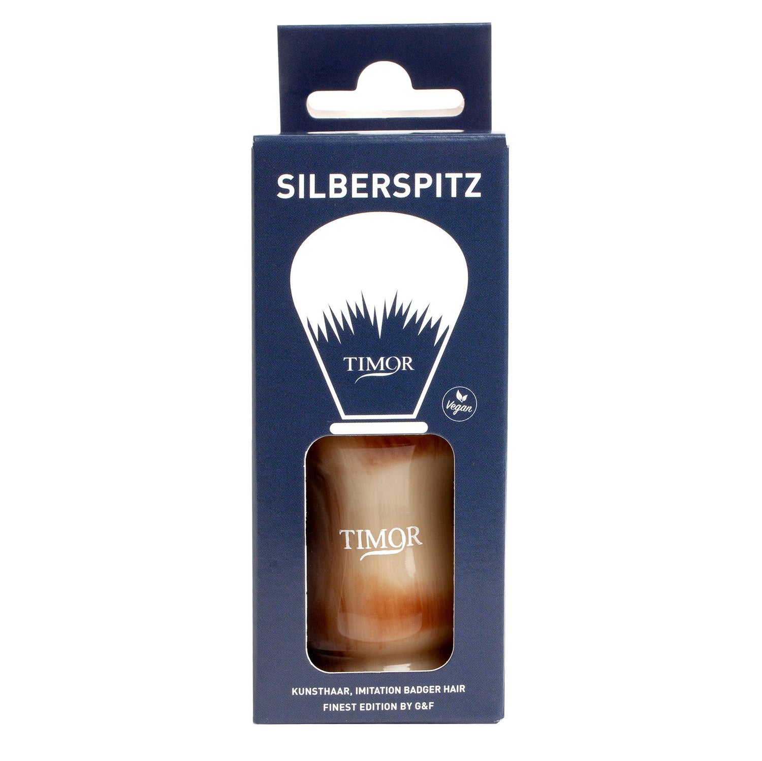 Timor Silberspitz Synthetic Silvertip Shaving Brush, Faux Horn Handle Synthetic Bristles Shaving Brush Timor