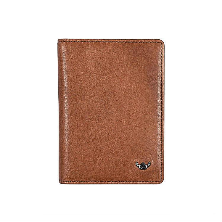Golden Head Como Credit Card Case, Cognac Leather Wallet Golden Head