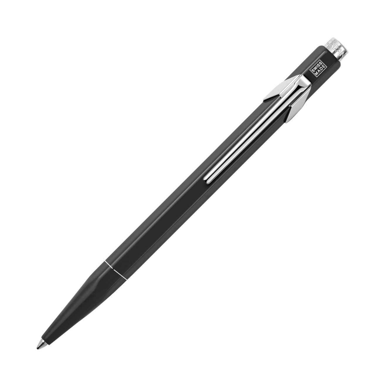 Caran d'Ache Popline Black Matte Ballpoint Pen with Holder Ball Point Pen Caran d'Ache