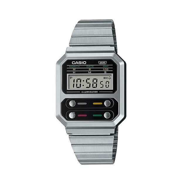 CASIO Vintage A100WE Series Digital Watch Watch Casio Silver