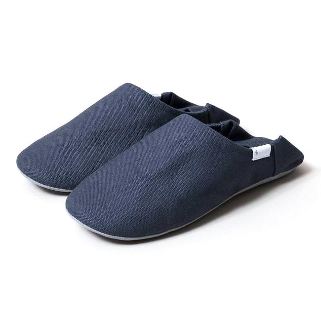ABE Canvas Home Shoes, Grey Spa Slippers Japanese Exclusives