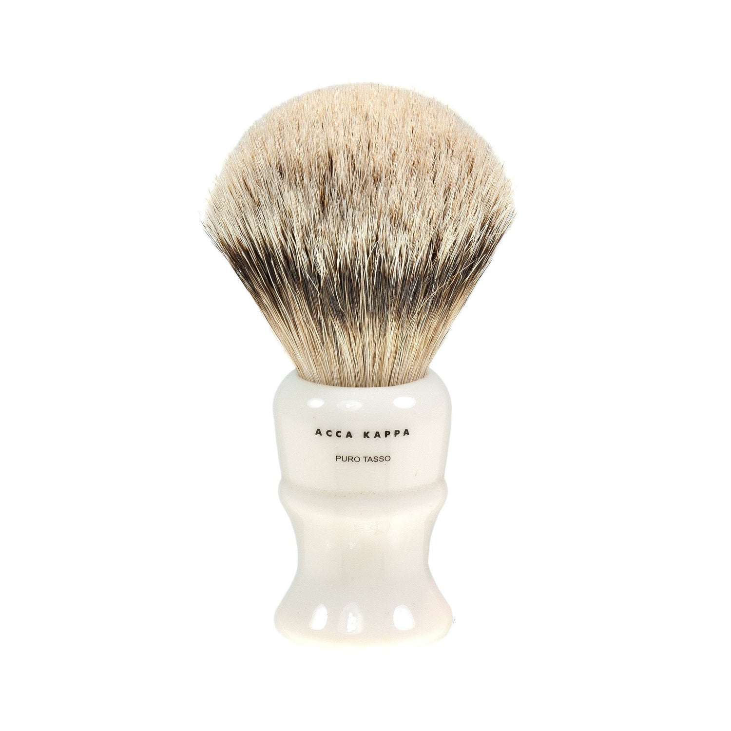 Acca Kappa Silvertip Badger Shaving Brush in Ivory, Medium Badger Bristles Shaving Brush Acca Kappa