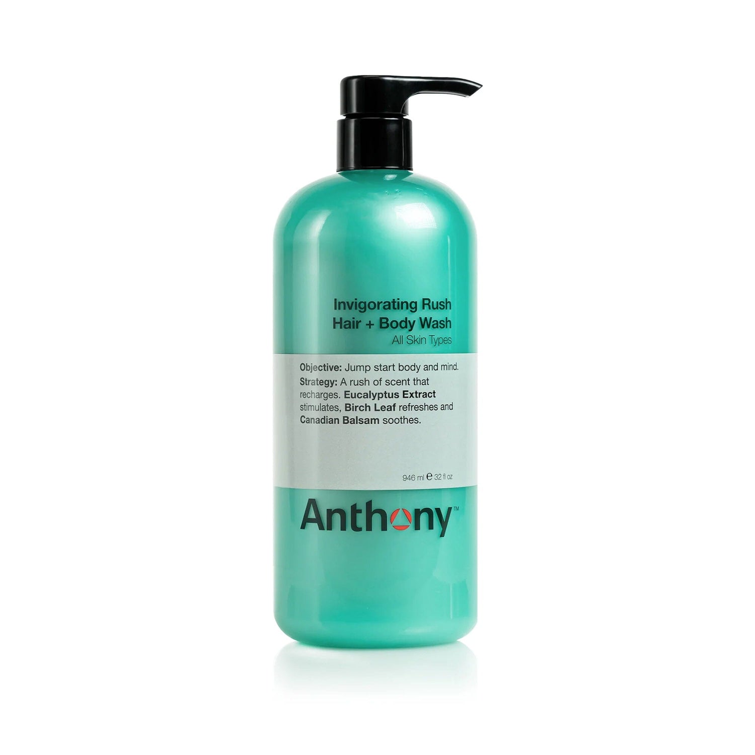 Anthony Invigorating Rush Hair and Body Wash Men's Body Wash Anthony 32 fl. oz (936 ml)