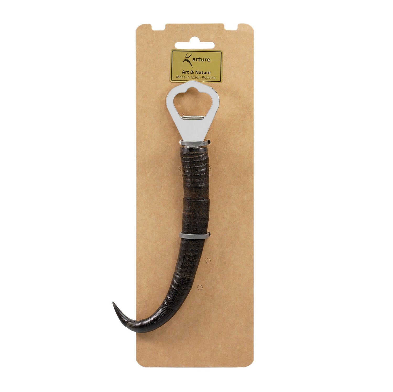 Arture Art & Nature Bottle Opener with Chamoins Antler Handle Bottle Opener Arture Art & Nature