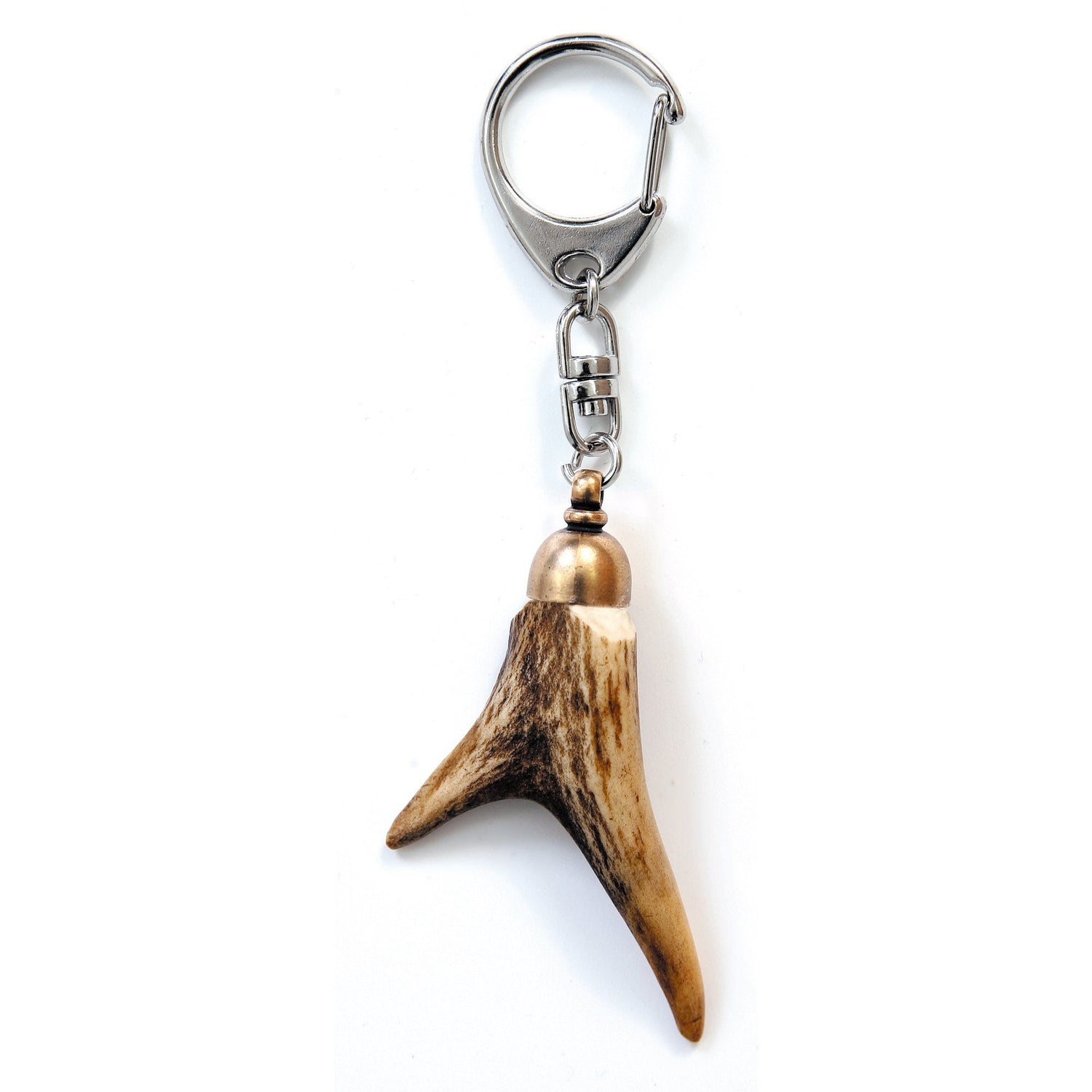Arture Art & Nature Key Ring with Roe Deer Antler Keyring Arture Art & Nature